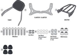 Respaldo especifico negro con portaequipajes H.CMX 1100 rebel (21 > 22)