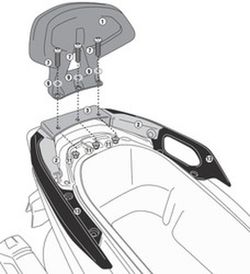 Respaldo Honda Forza 125 ABS (15>18) / Forza 125-300 (19 > / ADV 350 (22>