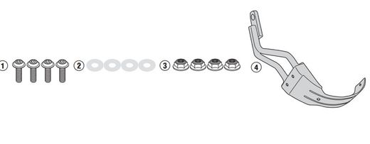 Salpicadera completa con herraje para BMW G310GS 17>21