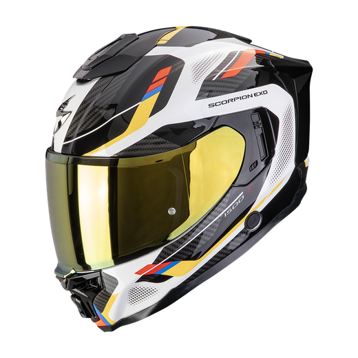 Scorpion EXO-1500 AIR SLEEK Blanco-Azul-Amarillo