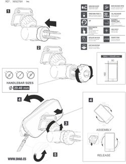 SG76 Soporte para Smartphones con bolsillo extra (MANILLAR)