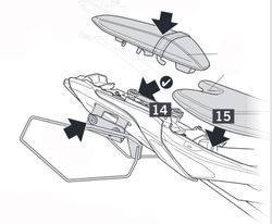 Fijación para alforja shad yamaha mt-07 18>20