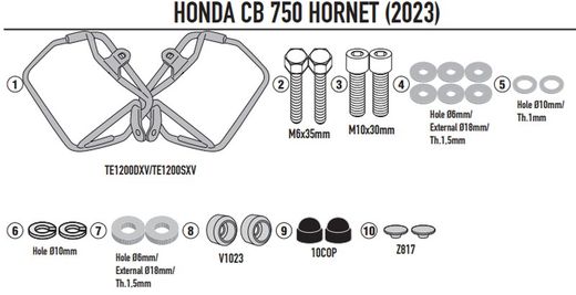 Soporte alforjas Easylock H. CB 750 HORNET (23 >)