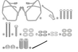 Soporte alforjas easylock, o alforjas duke 125-390 (17 > 21)