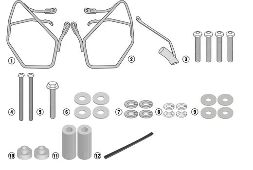 Soporte alforjas easylock, o alforjas duke 125-390 (17 > 21)