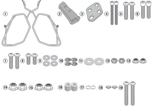 Soporte alforjas easylock, Benelli 502c 19> givi te8706