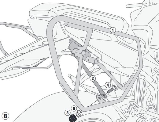 Soporte alforjas honda cb 650 r (21>)