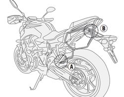 Soporte alforjas yamaha mt-07 (18 > 20) y (21>) givi te2140