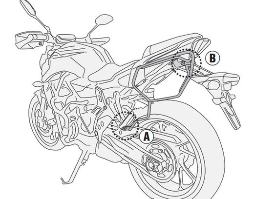 Soporte alforjas yamaha mt-07 (18 > 20) y (21>) givi te2140
