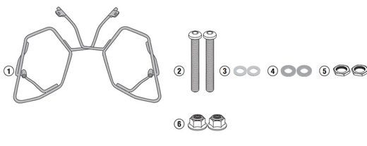 Soporte alforjas yamaha mt-07 (18 > 20) y (21>) givi te2140