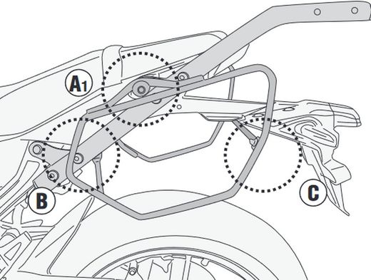 Soprte alforjas easylock yamaha.mt09/mt09sp 2021>