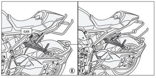 SOPORTE ALFORJAS F/RAPIDA HONDA CB 1000 R (18>20) (21>)