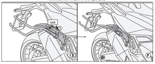 Soporte alforjas Remove-x Honda X-ADV 750 (21 > 23)