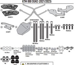 Soporte alforjas Remove-x KTM 890 Duke R (21>)