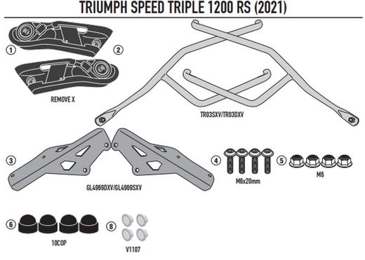 Soporte alforjas Remove-x Triumph Speed Triple 1200 RS (21 >)