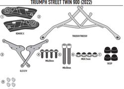 Soporte alforjas Remove-x Bonneville T100/T120 , Speed Twin 900 (13>22) (23>)