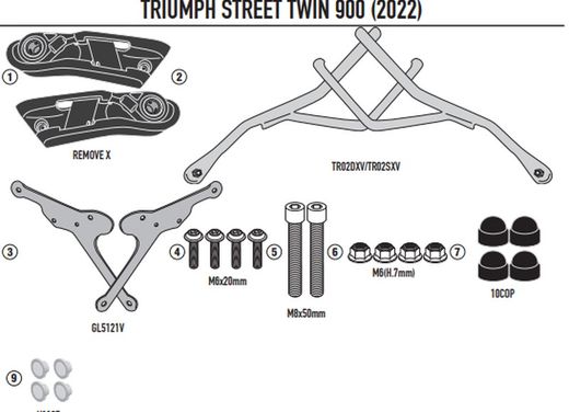Soporte alforjas Remove-x Bonneville T100/T120 , Speed Twin 900 (13>22) (23>)