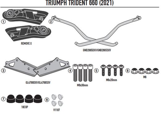 Soporte alforjas Remove-x TRIUMPH Trident 660 (21 >)