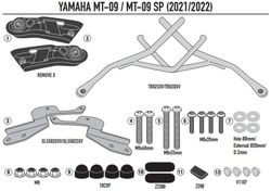 Soporte alforjas Remove-x Yamaha MT-09 / MT-09 SP (21>)