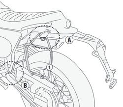 Soporte alforja f. Caballero scrambler 125-250-500.18>20