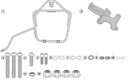 Soporte alforja f. Caballero scrambler 125-250-500.18>20
