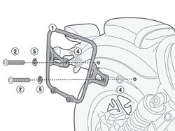 Soporte alforjas givi h.cmx500.REBEL.17> y 20> tmt1160