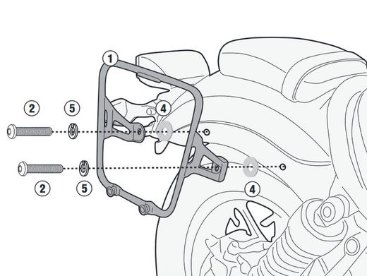 Soporte alforjas givi h.cmx500.REBEL.17> y 20> tmt1160