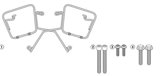 Soporte alforjas mt501 tr. Street twin 900 (16 > 22) y bonneville t100 (17 > 22)