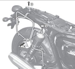 Soporte alforjas mt501 tr. Street twin 900 (16 > 22) y bonneville t100 (17 > 22)