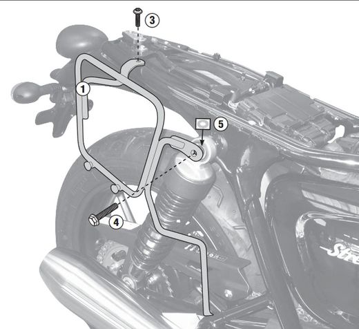 Soporte alforjas mt501 tr. Street twin 900 (16 > 22) y bonneville t100 (17 > 22)