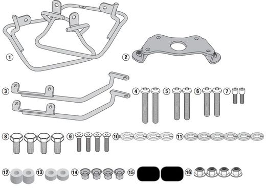 Soporte alforjas-sport yamaha mt-09 (17 > 20)