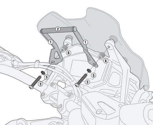 Soporte barra dispositivos f/detr??s pca MOTO GUZZI > V85 TT (19 > 23)
