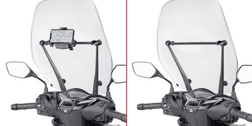 Soporte barra H. SH 350 (21>) y SH 125-150 (20>) con parabrisas original