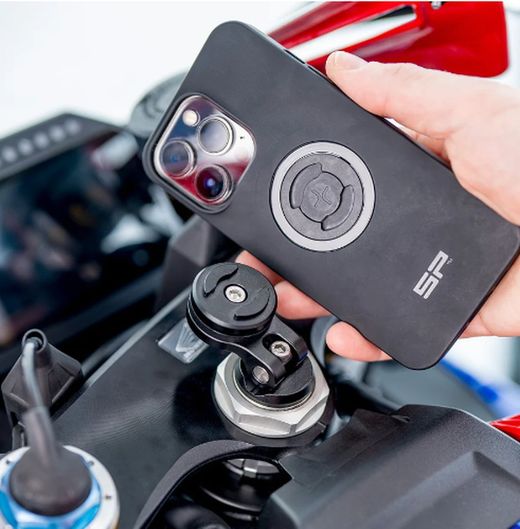 Soporte de telefono para tija de moto sp connect
