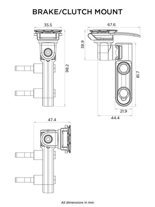 Soporte de telefono QUAD LOCK para bomba de freno / embrague
