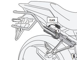Soporte alforjas CB 500 X (19 > 22) de Fijaci¾n rapida REMOVE-X
