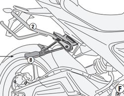 Soporte A.Tuono 660 / RS 660 21>22 de Fijaci¾n rapida REMOVE-X para alforjas