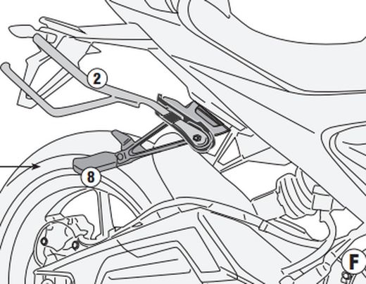 Soporte A.Tuono 660 / RS 660 21>22 de Fijaci¾n rapida REMOVE-X para alforjas