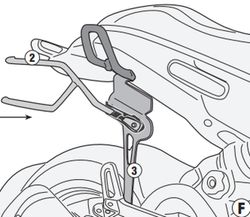 Soporte Leoncino 500 17>21 de Fijaci¾n rapida REMOVE-X para alforjas