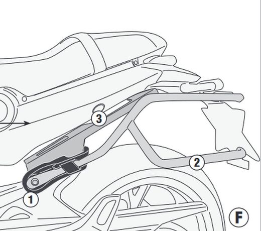 Soporte alforjas de Fijaci¾n rapida REMOVE-X para BENELLI Leoncino 800 (22)
