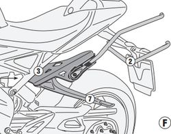 Soporte de Speed Triple 1200 RS (21 > 22) para Fijaci¾n rapida REMOVE-X para alforjas