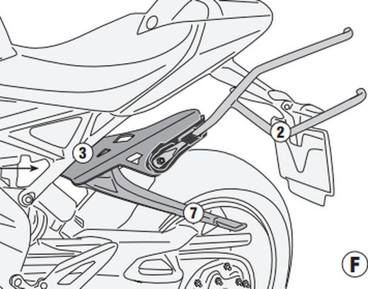 Soporte de Speed Triple 1200 RS (21 > 22) para Fijaci¾n rapida REMOVE-X para alforjas