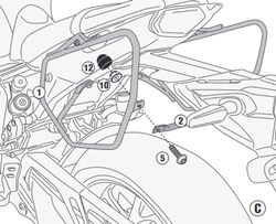 Soporte de MT-09 SP 21>22  de Fijaci¾n rapida REMOVE-X para alforjas