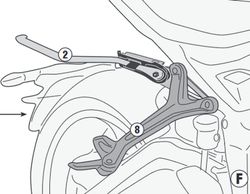 Soporte de  Trident 660 (21 > 22) para Fijaci¾n rapida REMOVE-X para alforjas