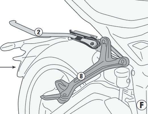 Soporte de  Trident 660 (21 > 22) para Fijaci¾n rapida REMOVE-X para alforjas