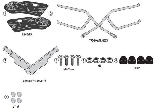 Soporte de Tracer 9 / Tracer 9 GT (21-22)  para Fijaci¾n rapida REMOVE-X para alforjas