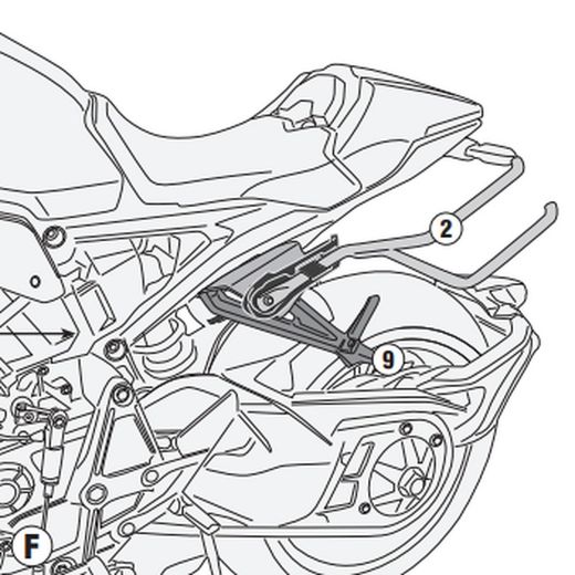 Soporte de CB 1000 R 18>22 para Fijaci¾n rapida REMOVE-X para alforjas