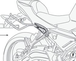 Soporte de K.Z 650 20>22 de Fijaci¾n rapida REMOVE-X para alforjas