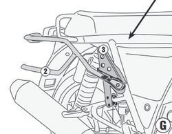 Soporte alforjas  Fijaci¾n rapida REMOVE-X para  Interceptor 650 (19 > 22)
