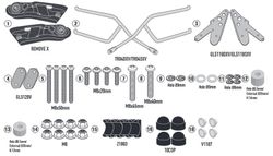 Soporte alforjas  Fijaci¾n rapida REMOVE-X para  Interceptor 650 (19 > 22)